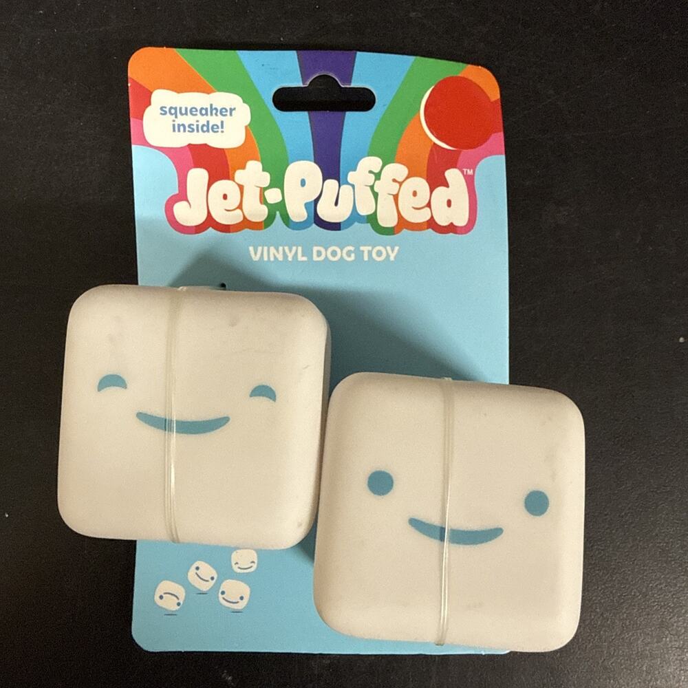 Jet Puffed Vinyl Squeaky Dog Toy Novelty High Quality Set Of 2 NEW